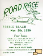 WebCars!: Pebble Beach Concours d'Elegance 1950 event poster