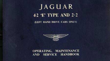 1968 Jaguar E-Type Owners manual