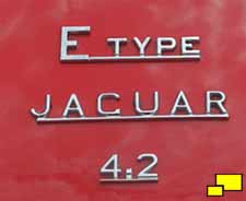 Jaguar E-Type boot lid badge