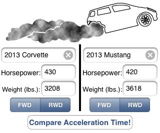 Acceleration Calculator for the iPhone