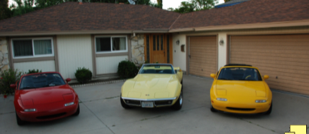 1990 Miata, 1968 Corvette, 1992 Miata