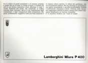 Lamborghini Miura P400 brochure page 2