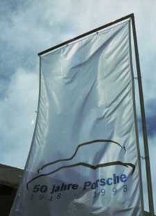 Porsche factory banner